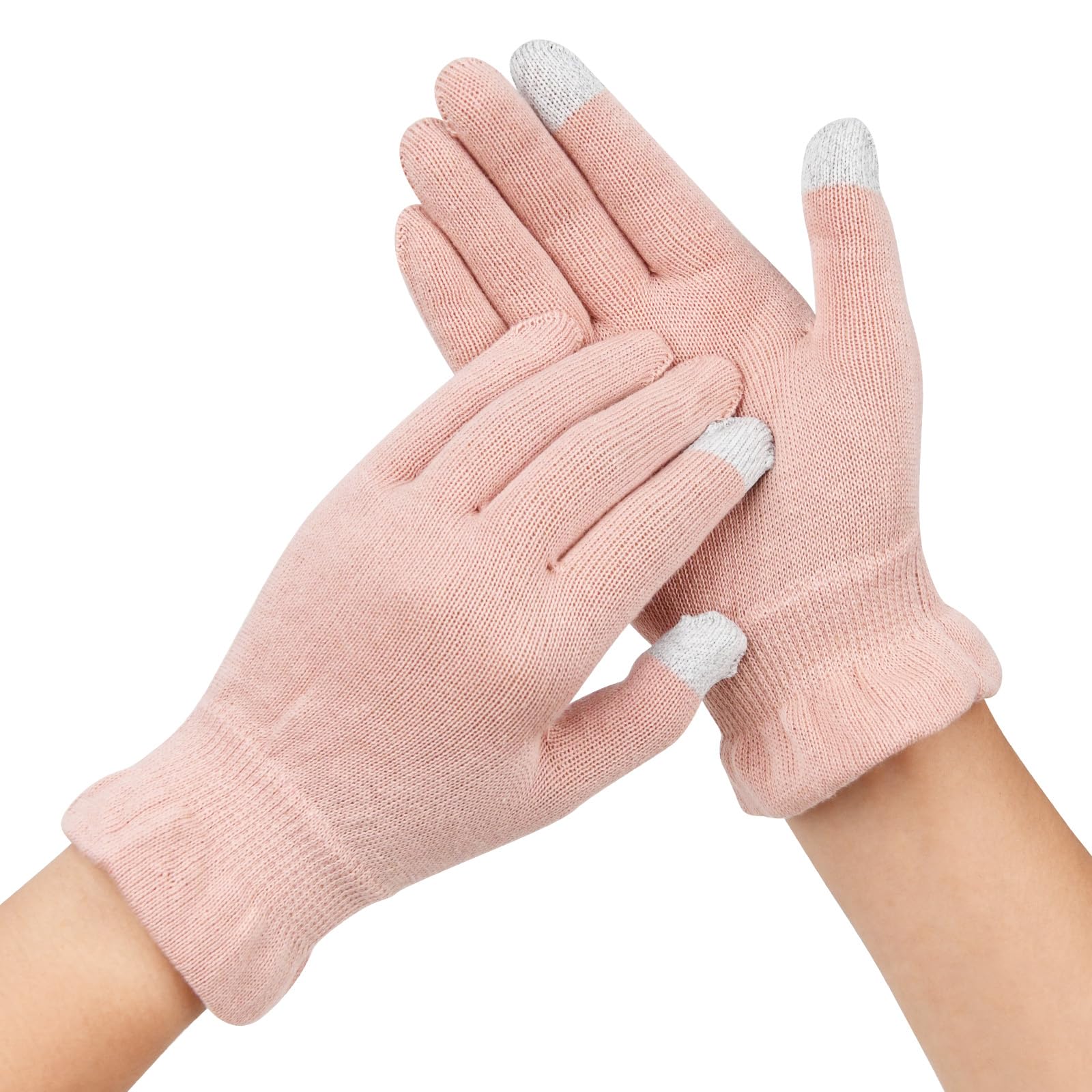 Donfri cotton moisturizing gloves overnight pink on hand provide hydrating care