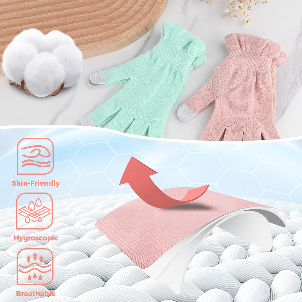Donfri hypoallergenic cotton gloves breathable for sensitive skin