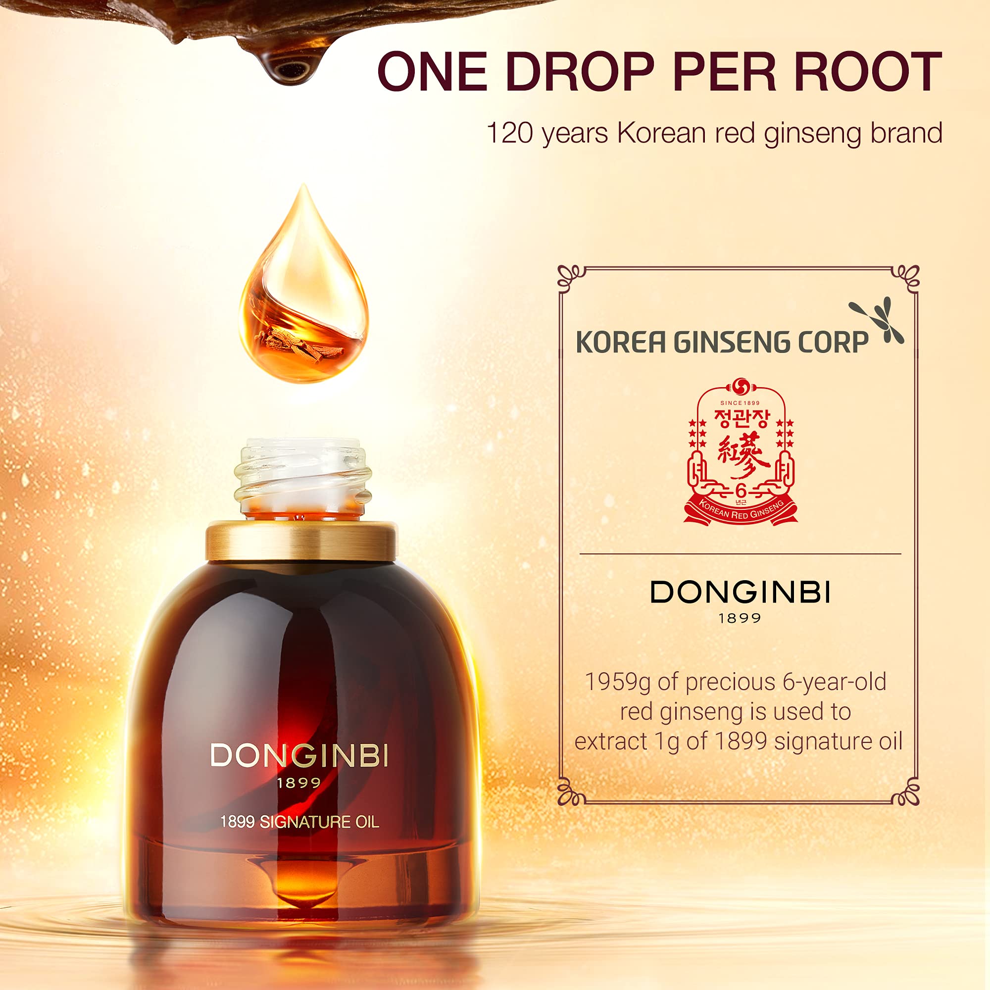 Donginbi 1899 Signature Oil glow after application for radiant skin.