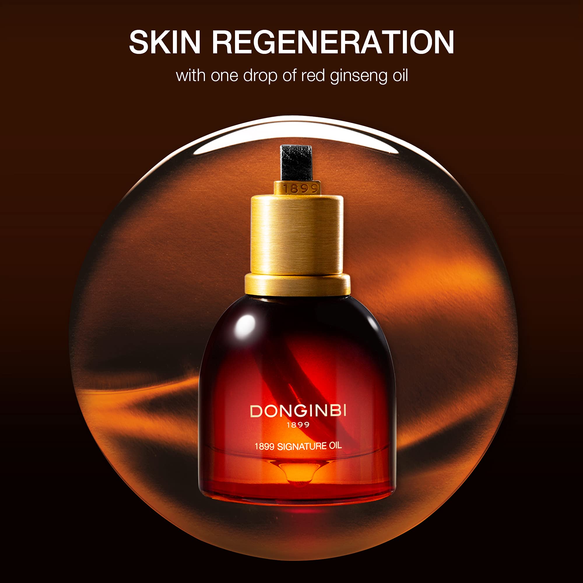 Donginbi 1899 Signature Oil texture on skin for fast hydration.