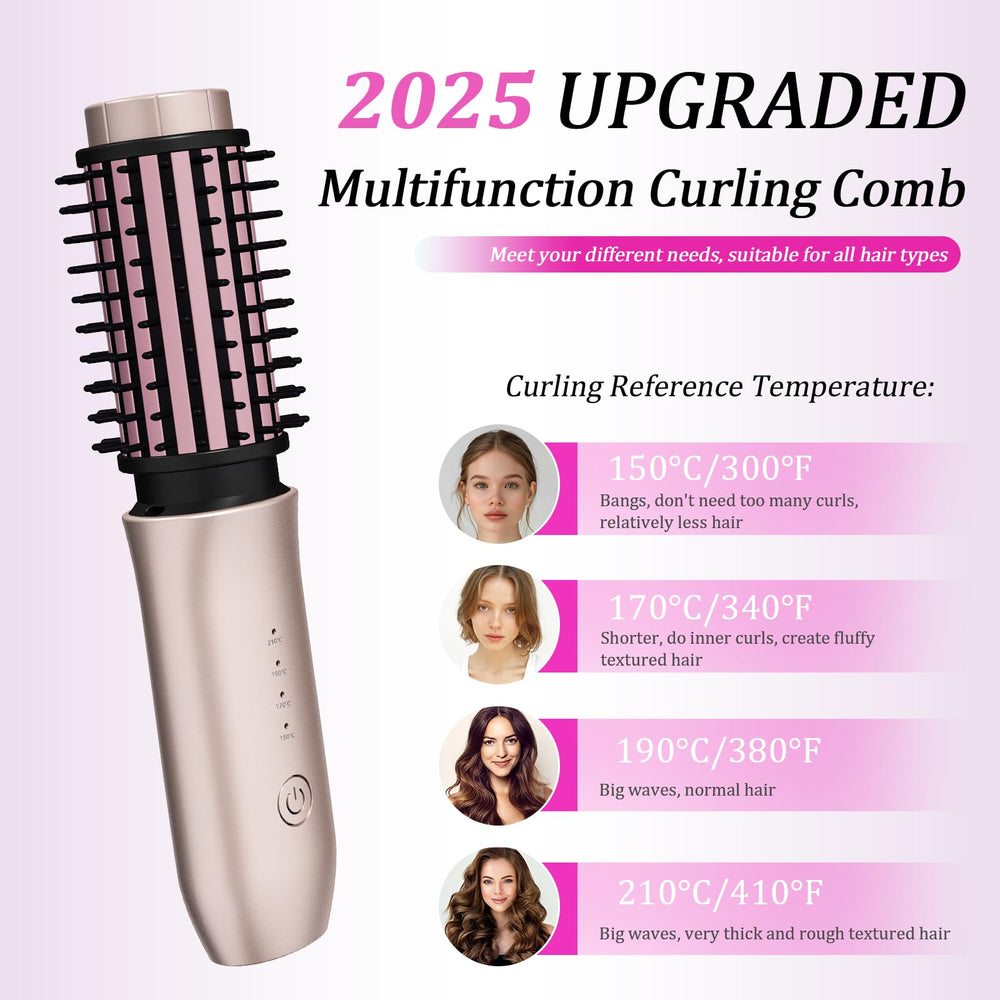 Dongxw 3in1 styling tool showing versatile curling, straightening and brushing.