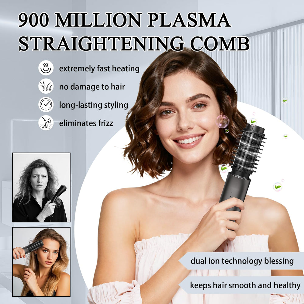 Dongxw cordless hot brush anti-scald teeth protecting fingers during styling