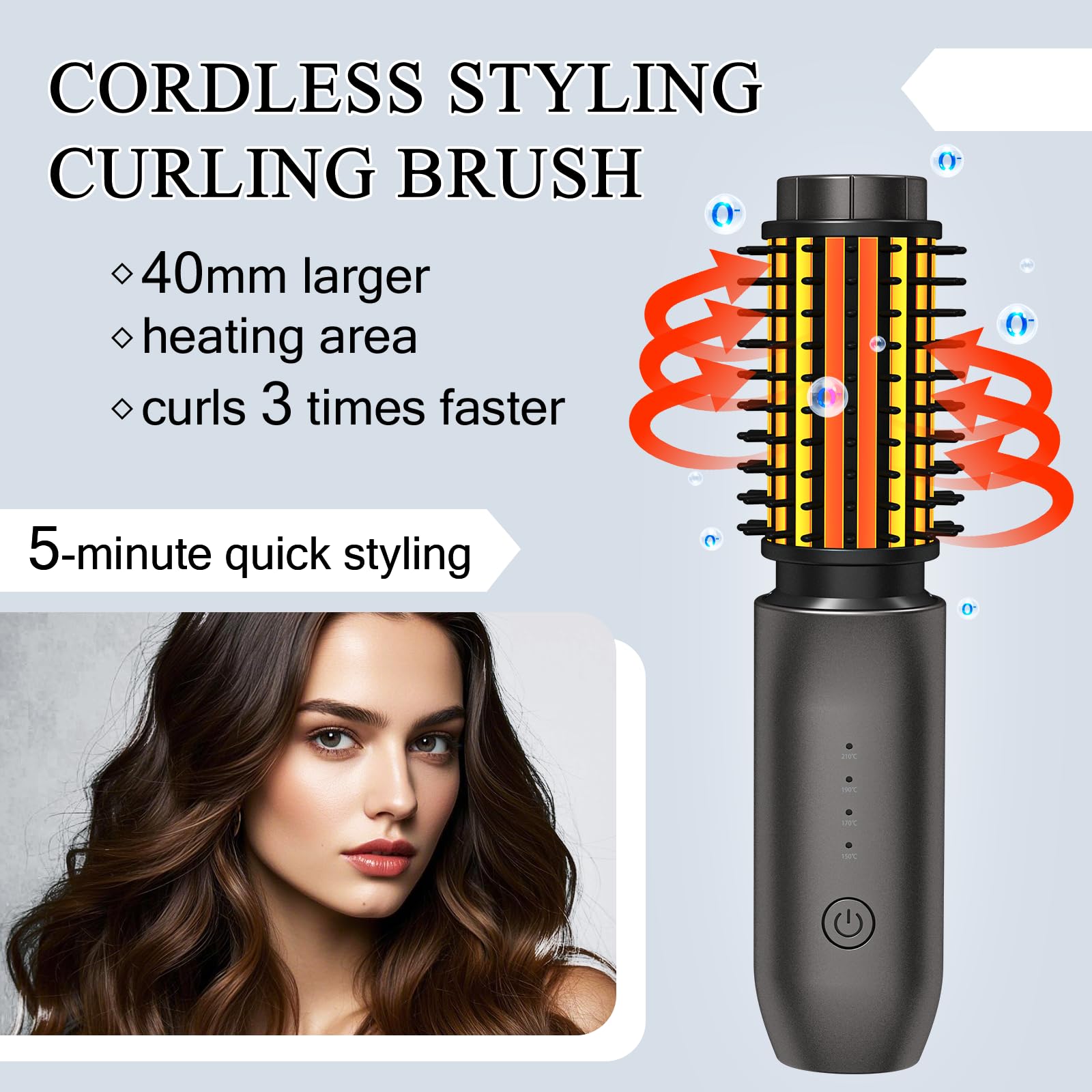 Dongxw cordless hot brush cordless design highlights portable styling on the go