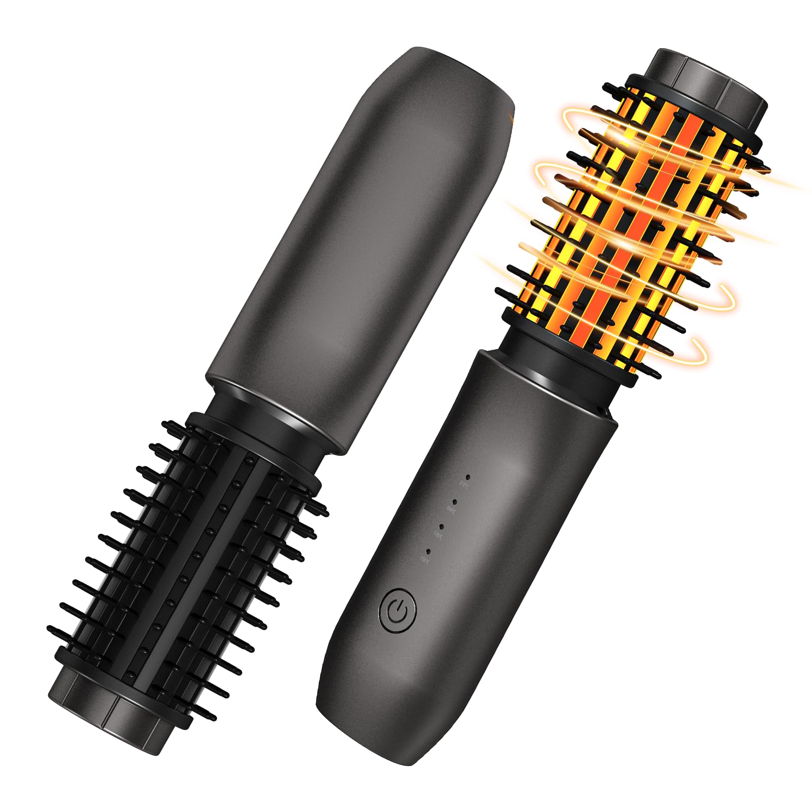 Dongxw cordless hot brush overview showing 3-in-1 styling options for home or travel