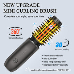 Dongxw cordless hot brush USB-C charging powering up for quick mornings