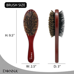 Donna brush styling side close up illustrating sleek definitions and root lift