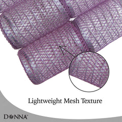 DONNA wire mesh hair rollers 1.75-inch diameter deliver bouncy volume.