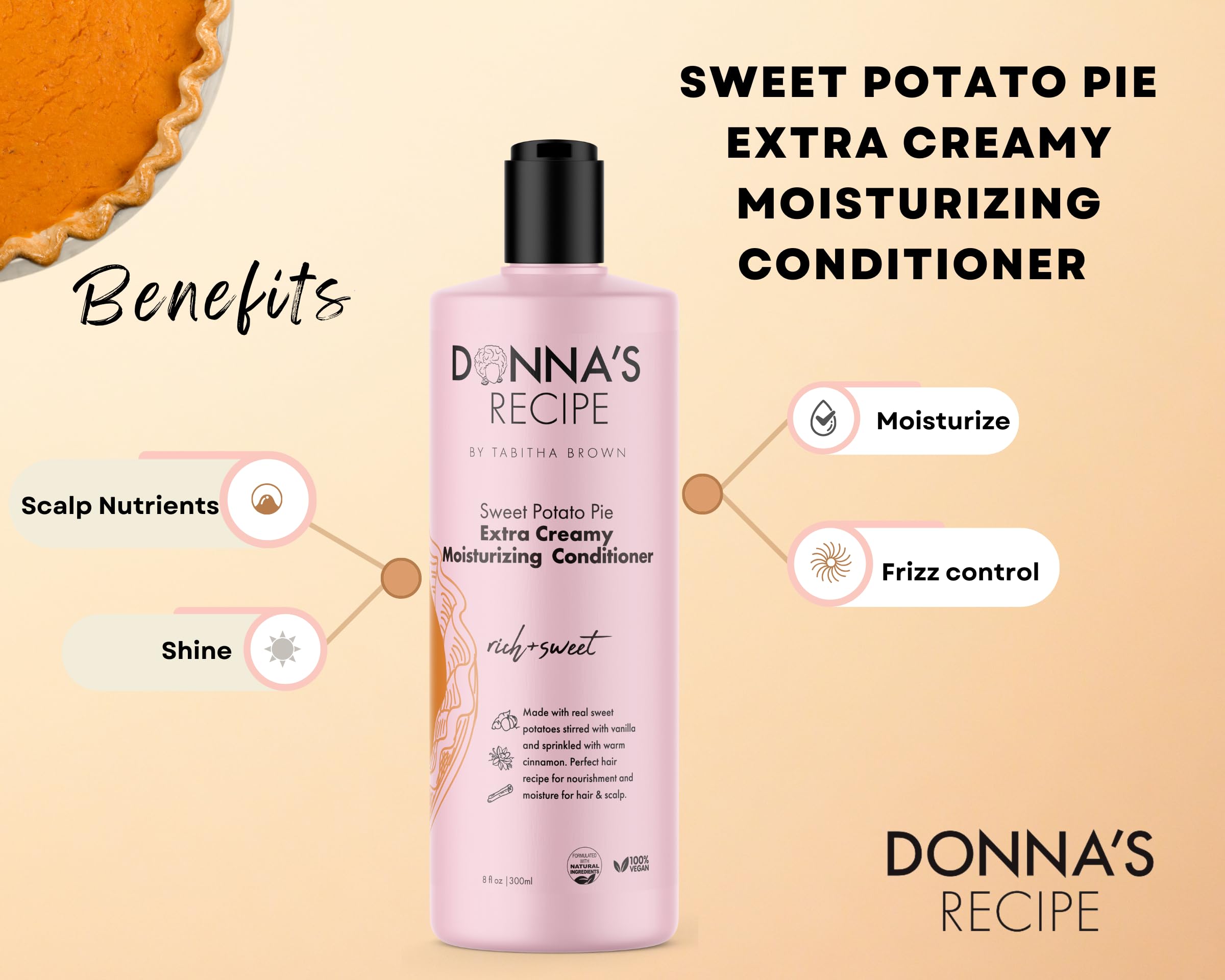 Donna's Recipe texture closeup reveals a rich creamy formula for detangling