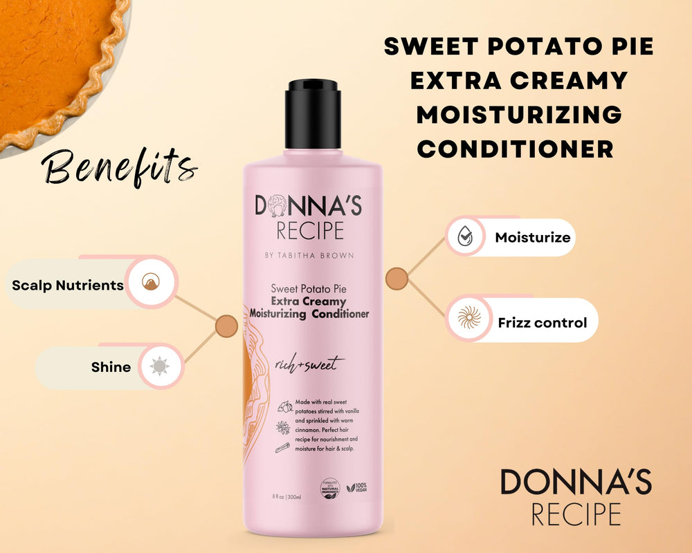 Donna's Recipe texture closeup reveals a rich creamy formula for detangling