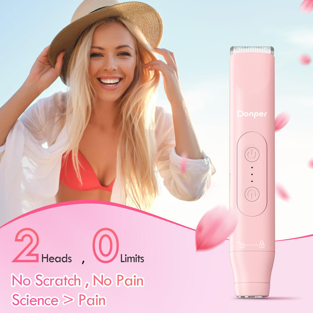 Donper Bikini Trimmer skin-friendly blades reduce irritation while delivering a smooth glide.