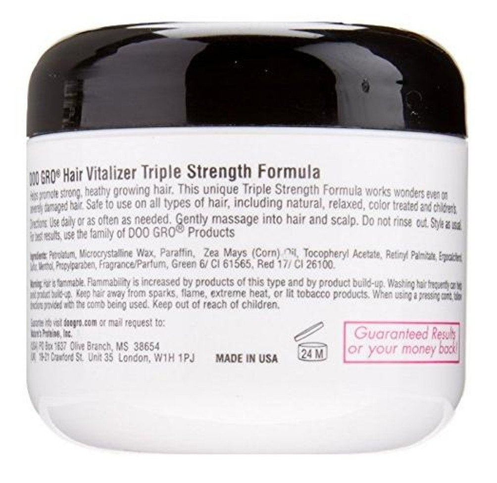 DOO GRO Hair Vitalizer edges and temple focus; potential thickening in thinning areas