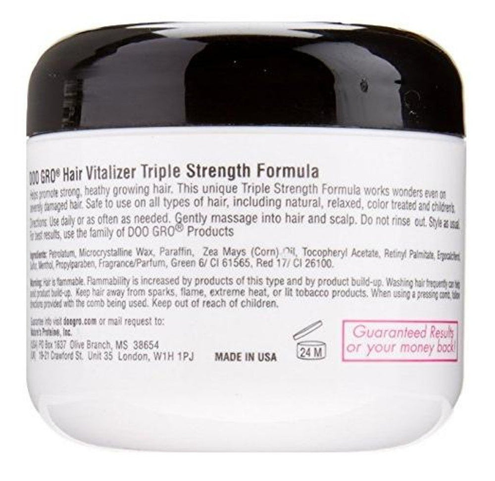 DOO GRO Hair Vitalizer edges and temple focus; potential thickening in thinning areas