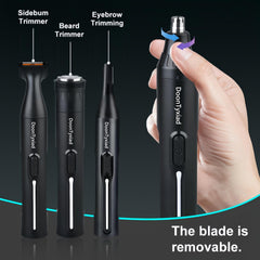 DoonTyxiad USB-C charging keeps the trimmer ready during travel.