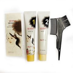 Doori Daeng Gi Meo Ri herbal blend closeup shows 50 percent herbal extracts for gentler dye