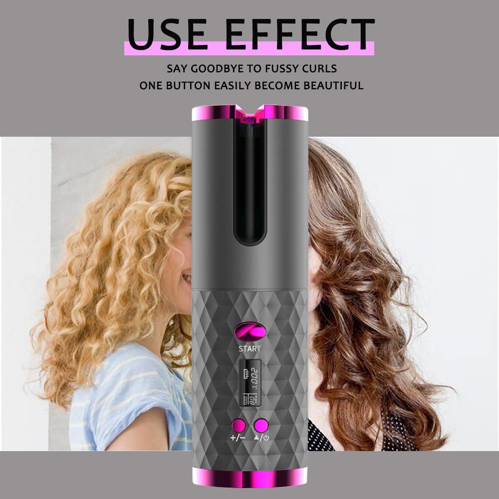 DOORTIAN auto shut-off curler gray in-use shot for safety