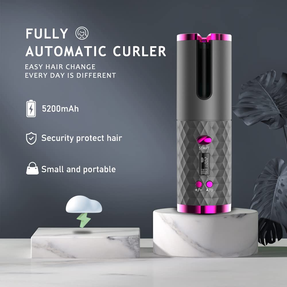 DOORTIAN portable USB-charging curler gray travel-ready design