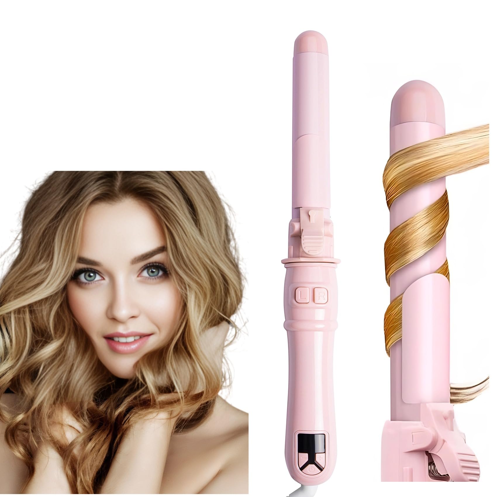 Dopheuor automatic curling wand 28mm barrel delivers quick, salon-like waves.