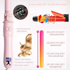 Dopheuor curling wand temperature control enables versatile looks from loose waves to tight curls.