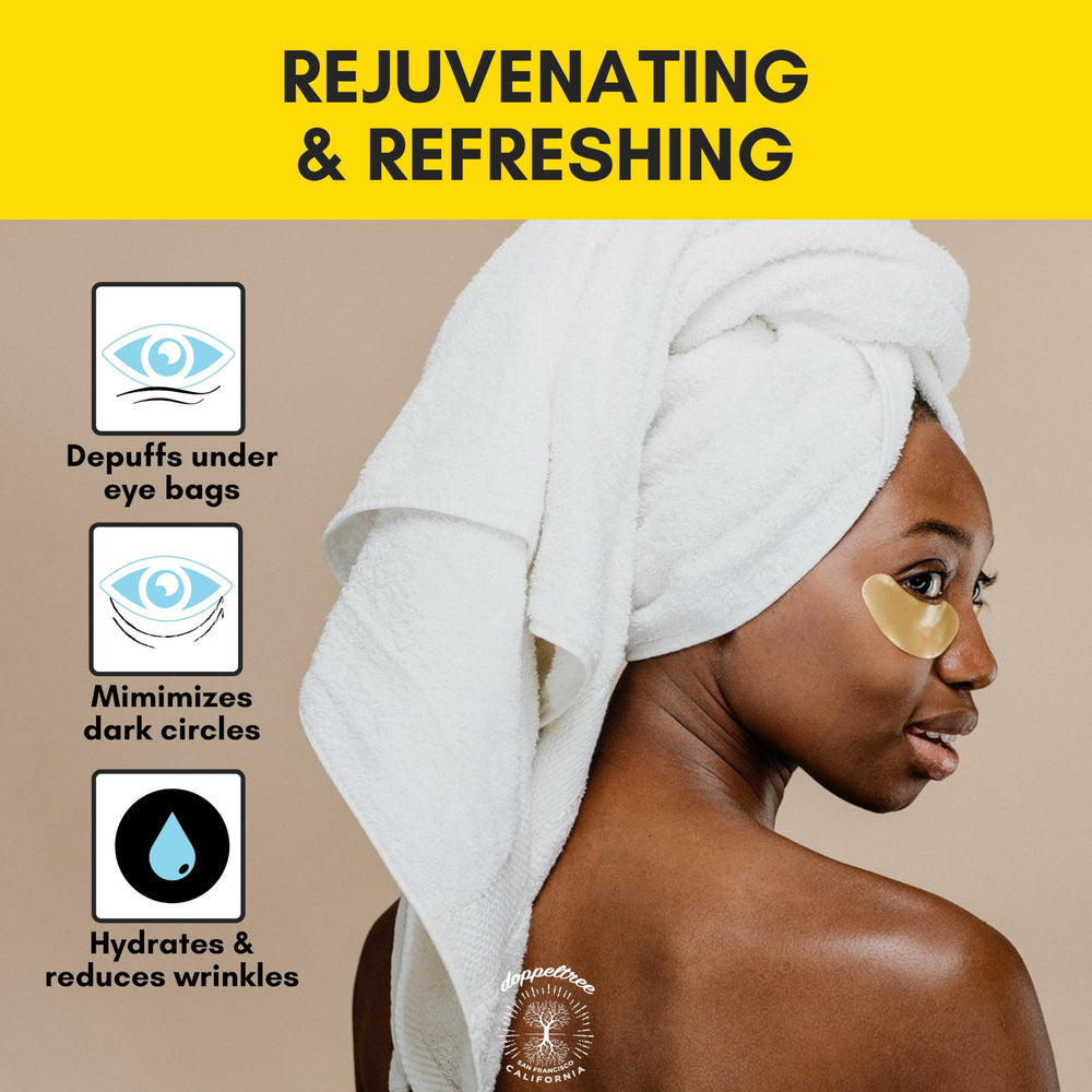 Doppeltree under-eye patches hydrogel skin application demonstrates instant hydration