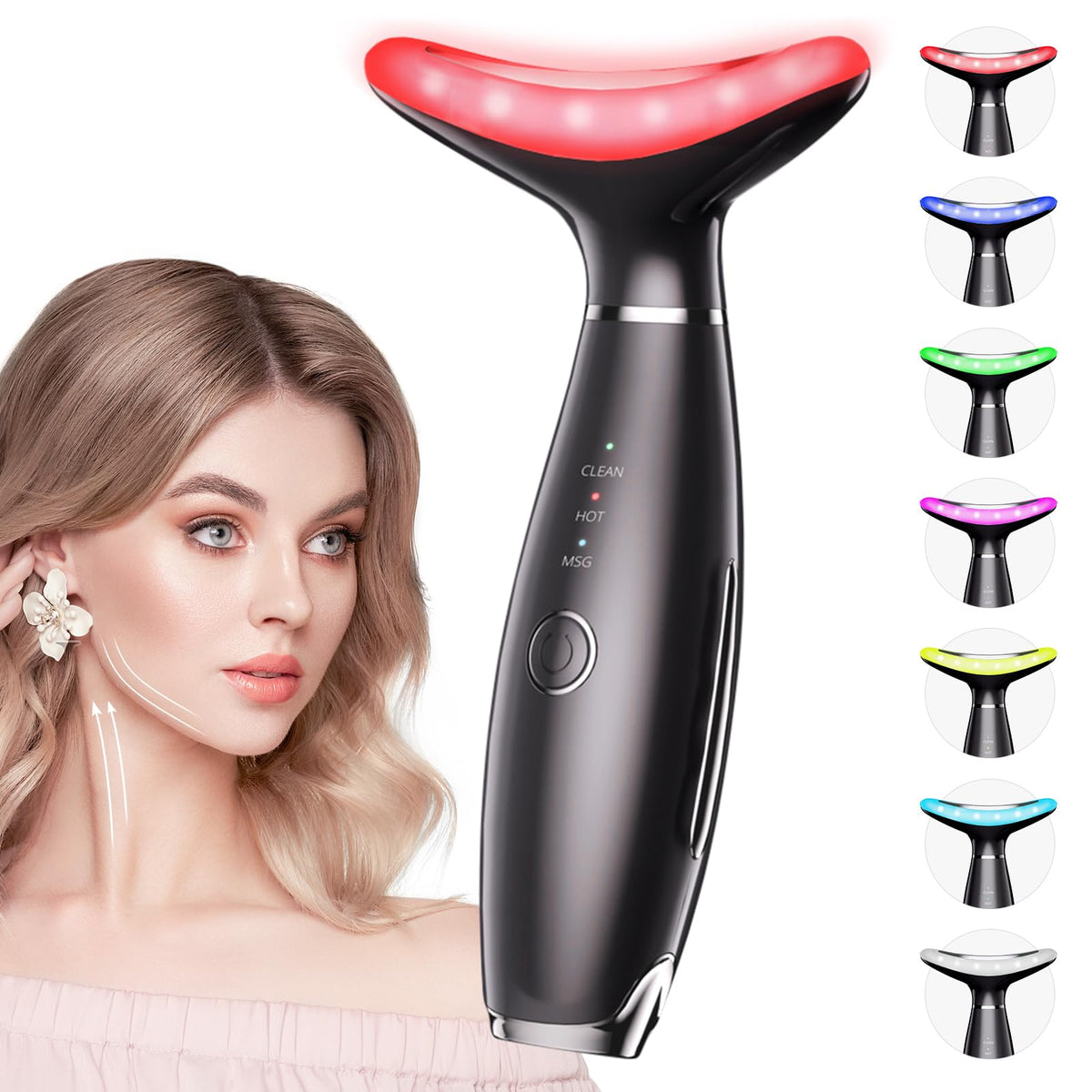 Dopsikn 7-color galvanic machine front view with versatile facial care modes.