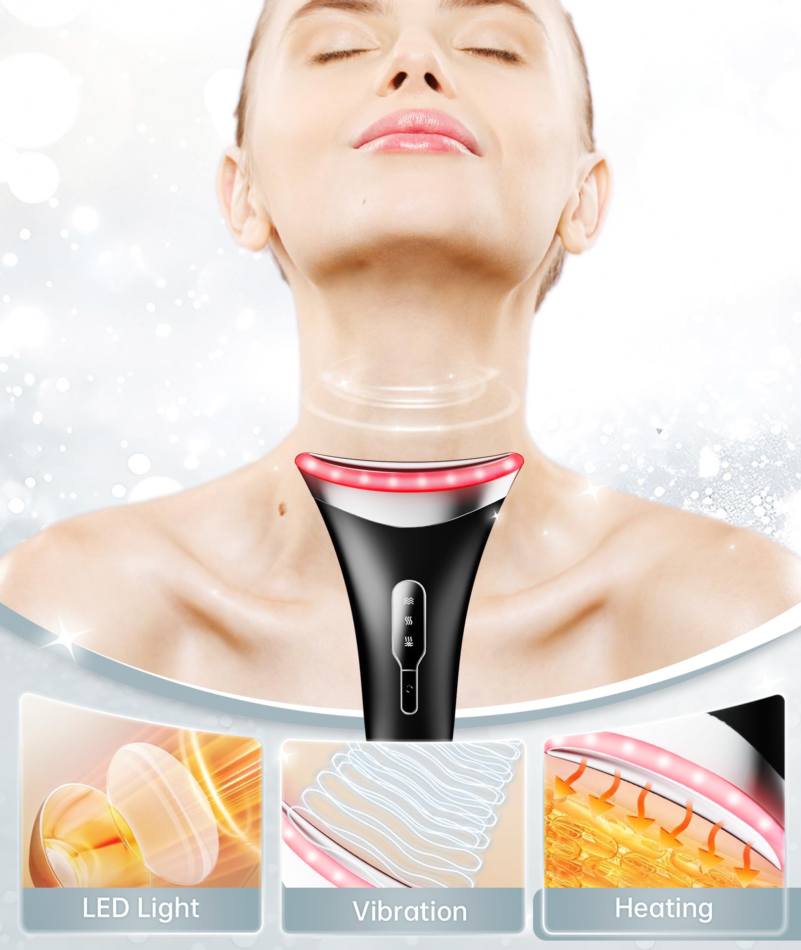 Dopsikn face massager with adjustable vibration demonstrates targeted lifting and smoothing routines.