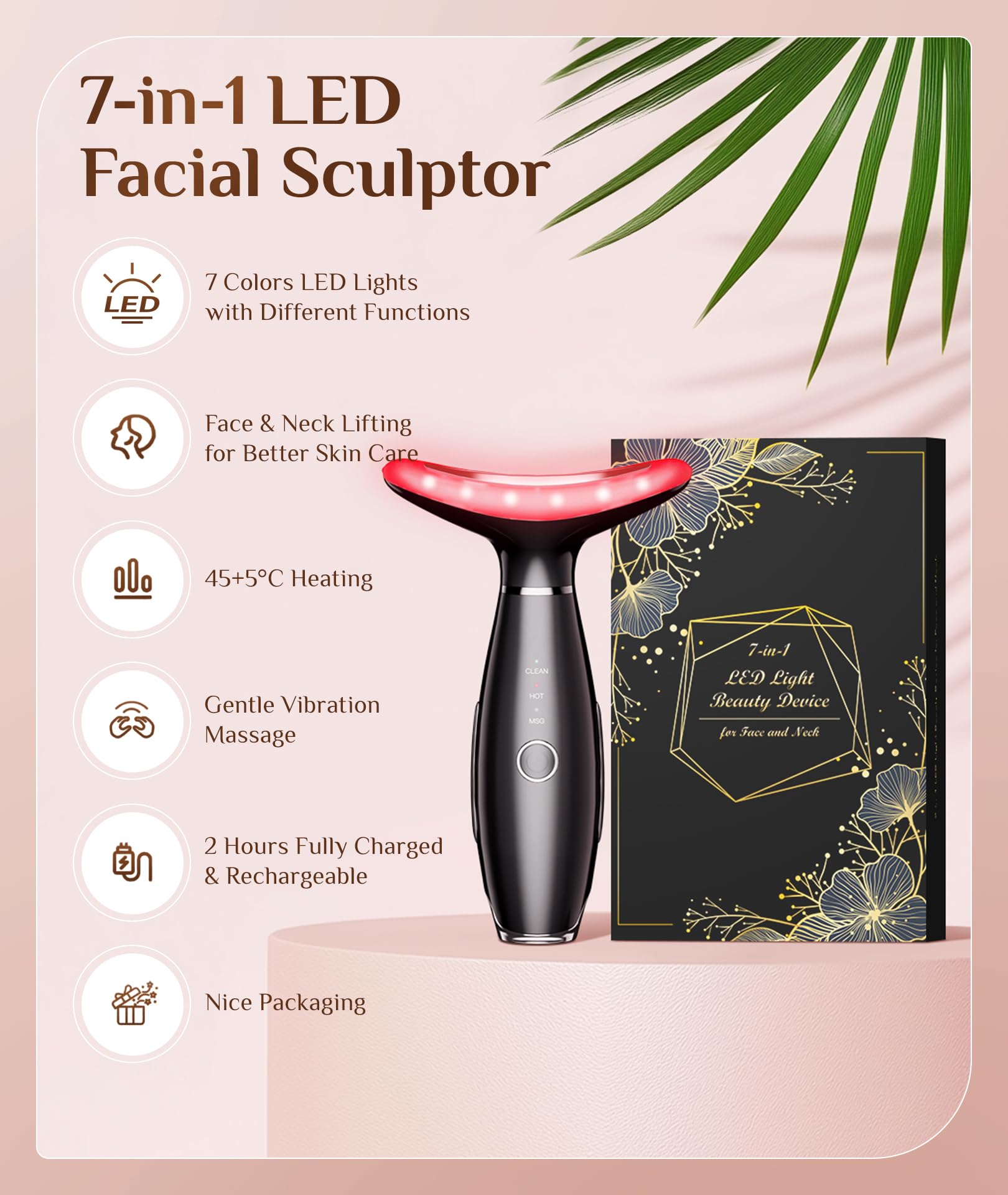 Dopsikn face massager close-up targeting wrinkles and texture smoothing.