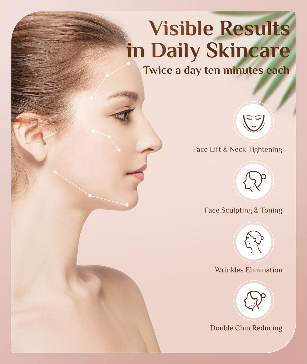 Dopsikn face-neck massage session image shows soothing motion during treatment.