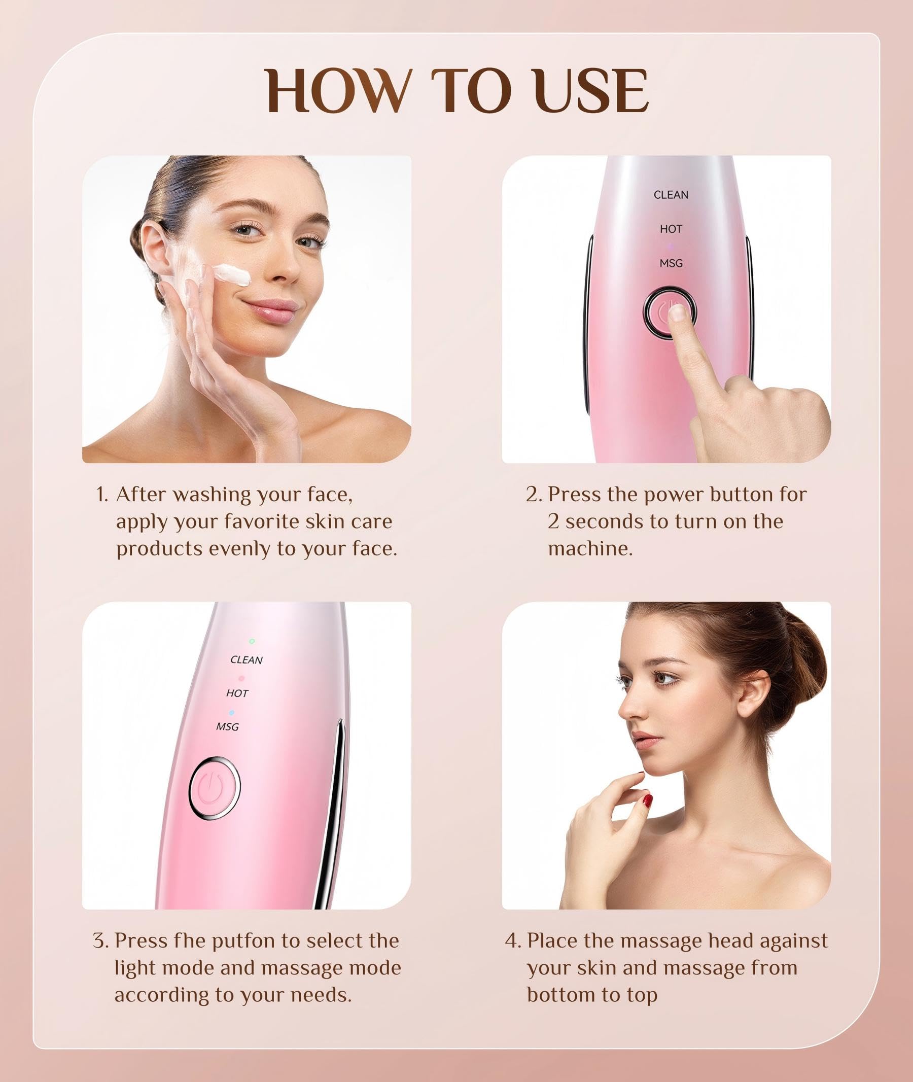 Dopsikn pink Galvanic device in gift-ready packaging