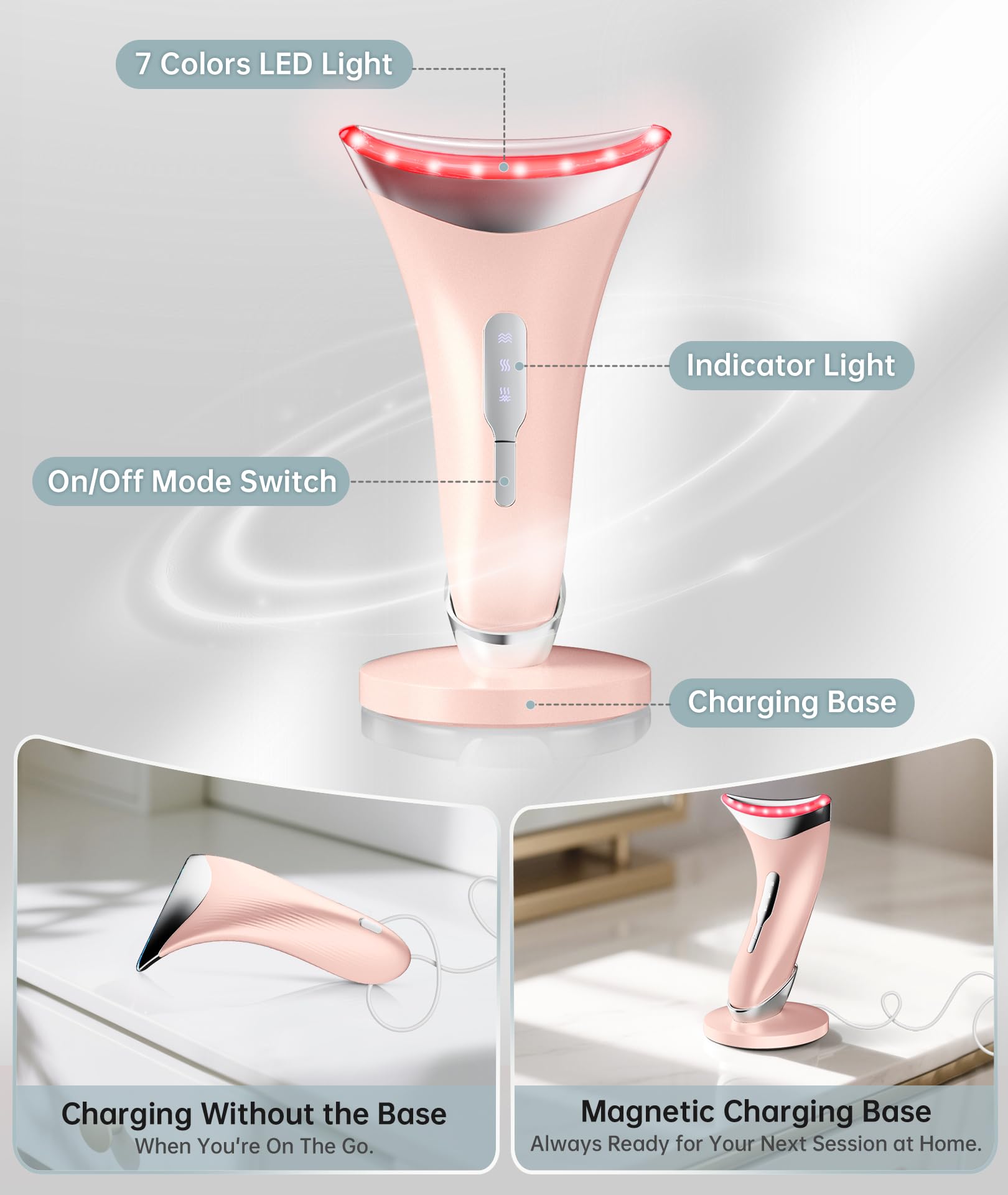 Dopsikn pink heating feature provides soothing warmth during sessions