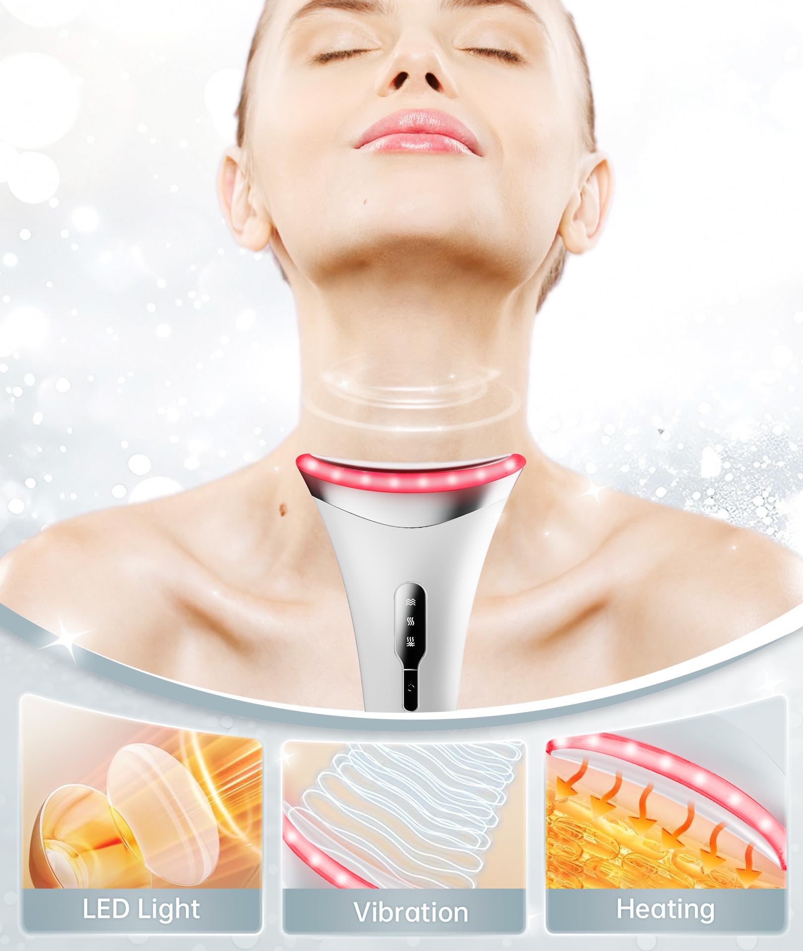 Dopsikn red light therapy panel close-up highlights seven-color LEDs for customizable care.