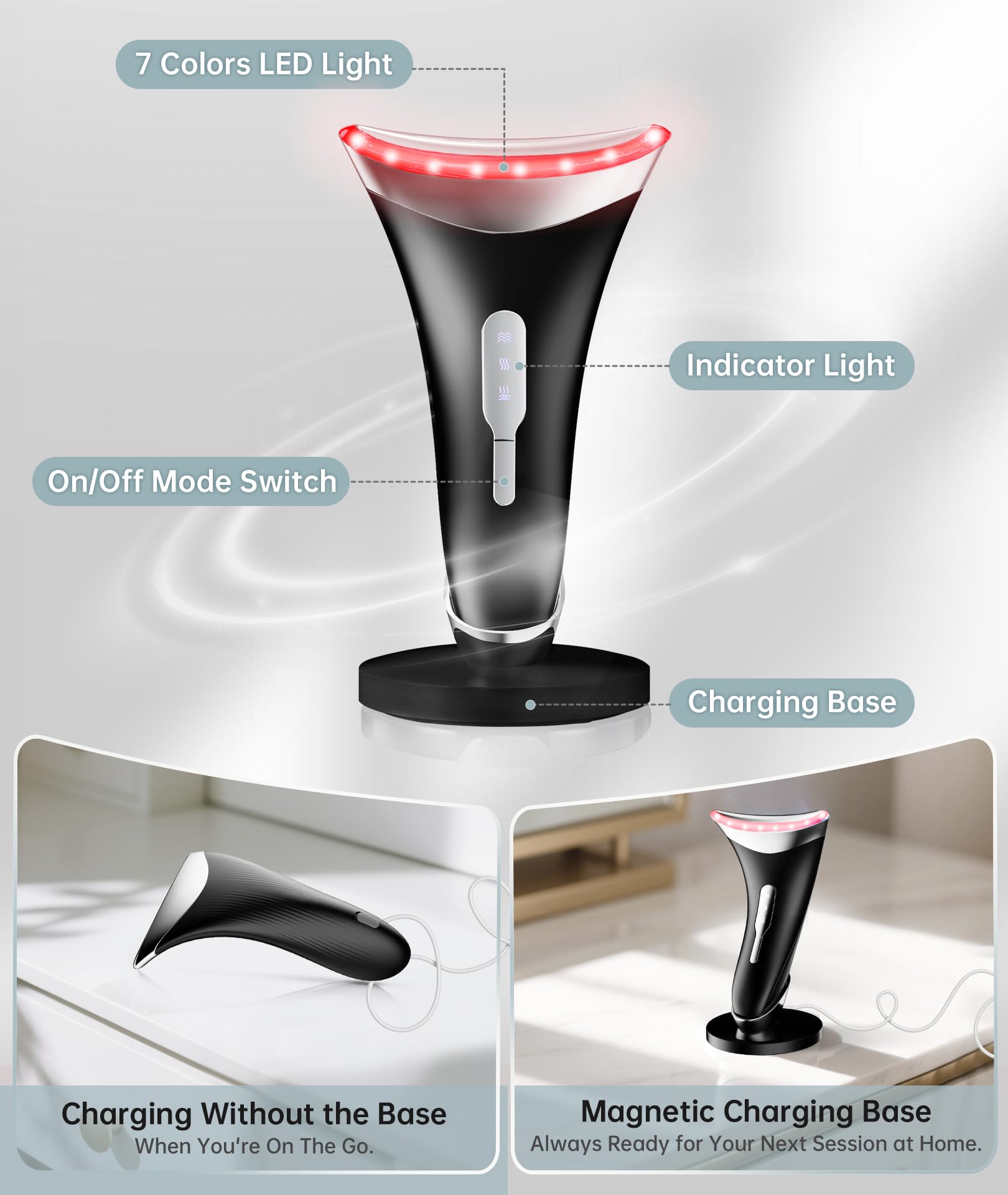 Dopsikn travel-friendly design suits on-the-go skincare routines and quick sessions.