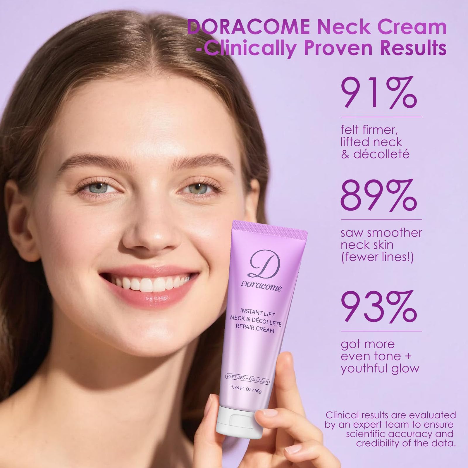 Doracome daily morning evening routine display for firming skin