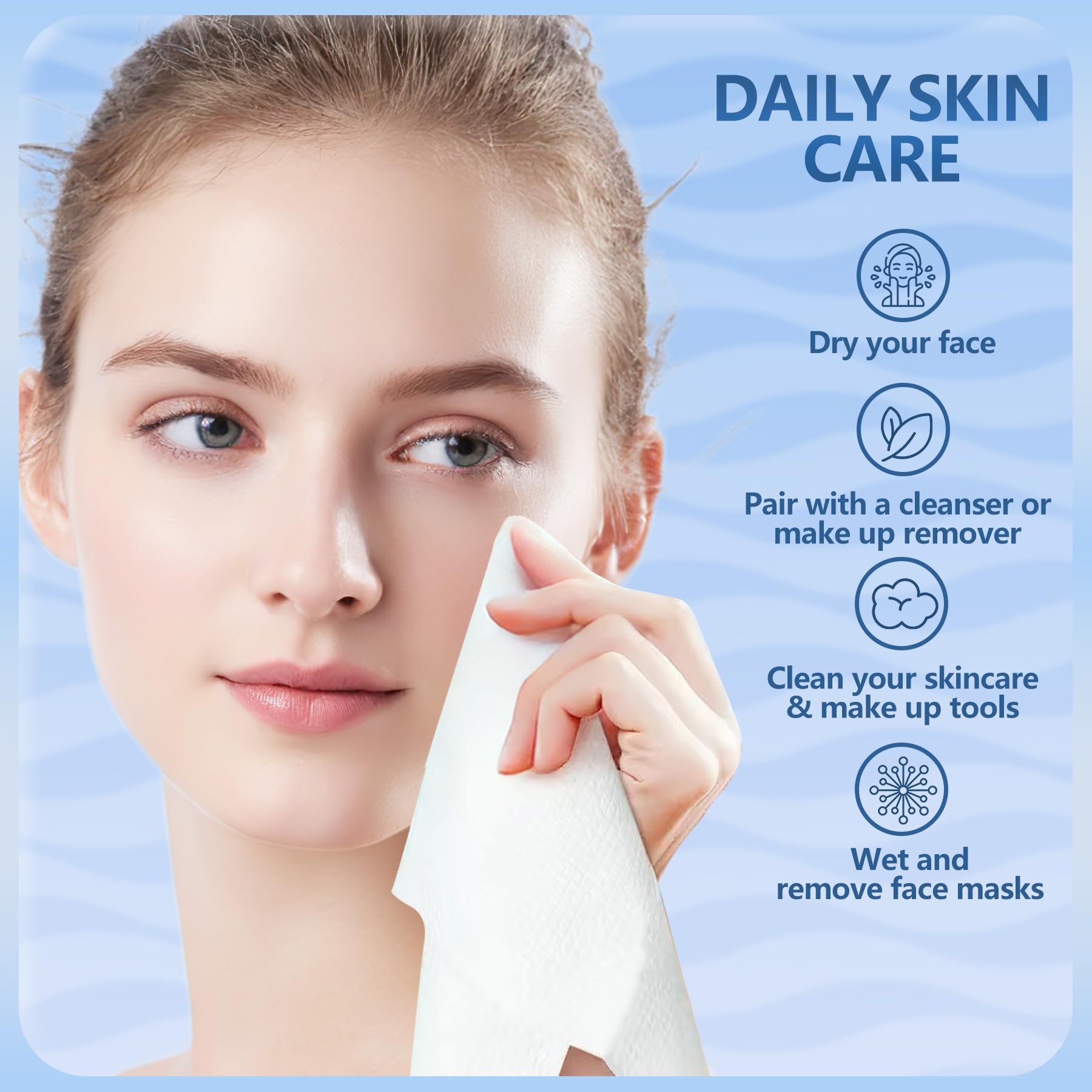 Dorahoney face towels biodegradable material ideal for eco-friendly daily use.