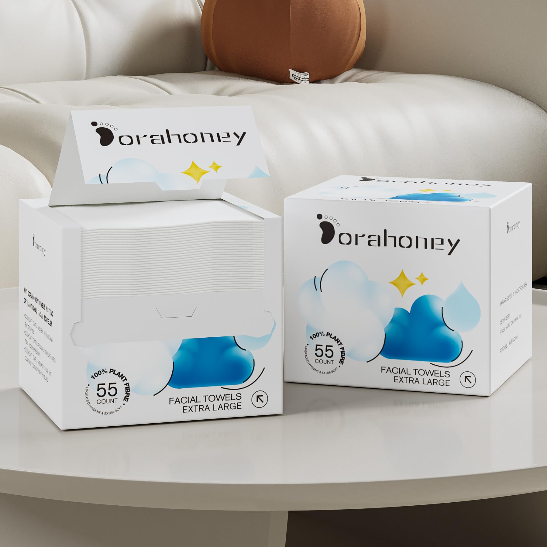 Dorahoney makeup remover wipes absorb moisture for wet or dry use