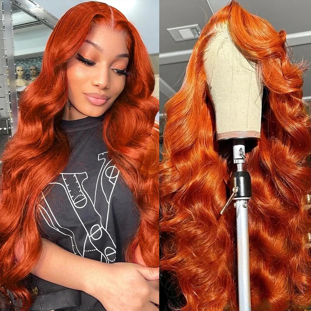 Dorbess Ginger Orange 30-inch wig with body wave for elegant everyday volume.