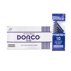 Dorco Fresh twin blade disposable razors bulk pack front—great for home or travel use.