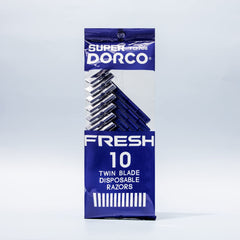 Dorco Fresh razor with non-slip handle close-up for steady, comfortable shaving.