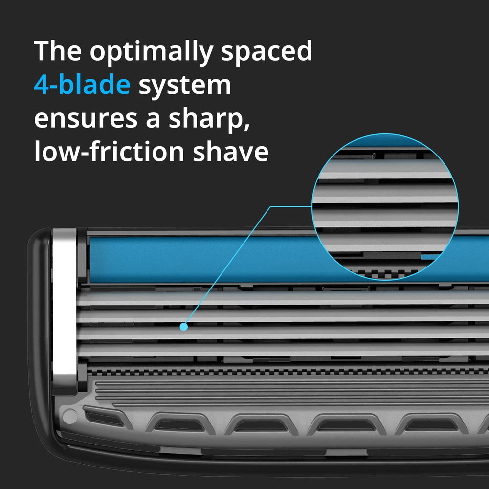 Dorco Pace 4 Pro precision trimmer handles hard-to-reach areas with ease.