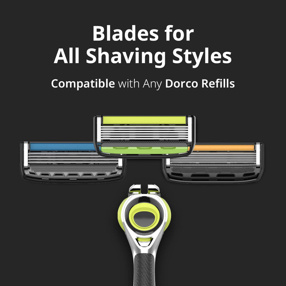 Dorco Pace 6 Pro 3D Motion 9-cartridge set offers ongoing grooming options.