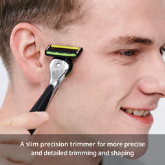 Dorco Pace 6 Pro 3D Motion lubrication strips with aloe, argan, avocado for glide.