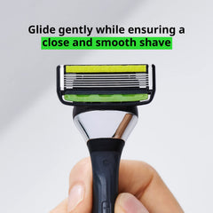 Dorco Pace 6 Pro cartridge close-up showing six blades for a close shave