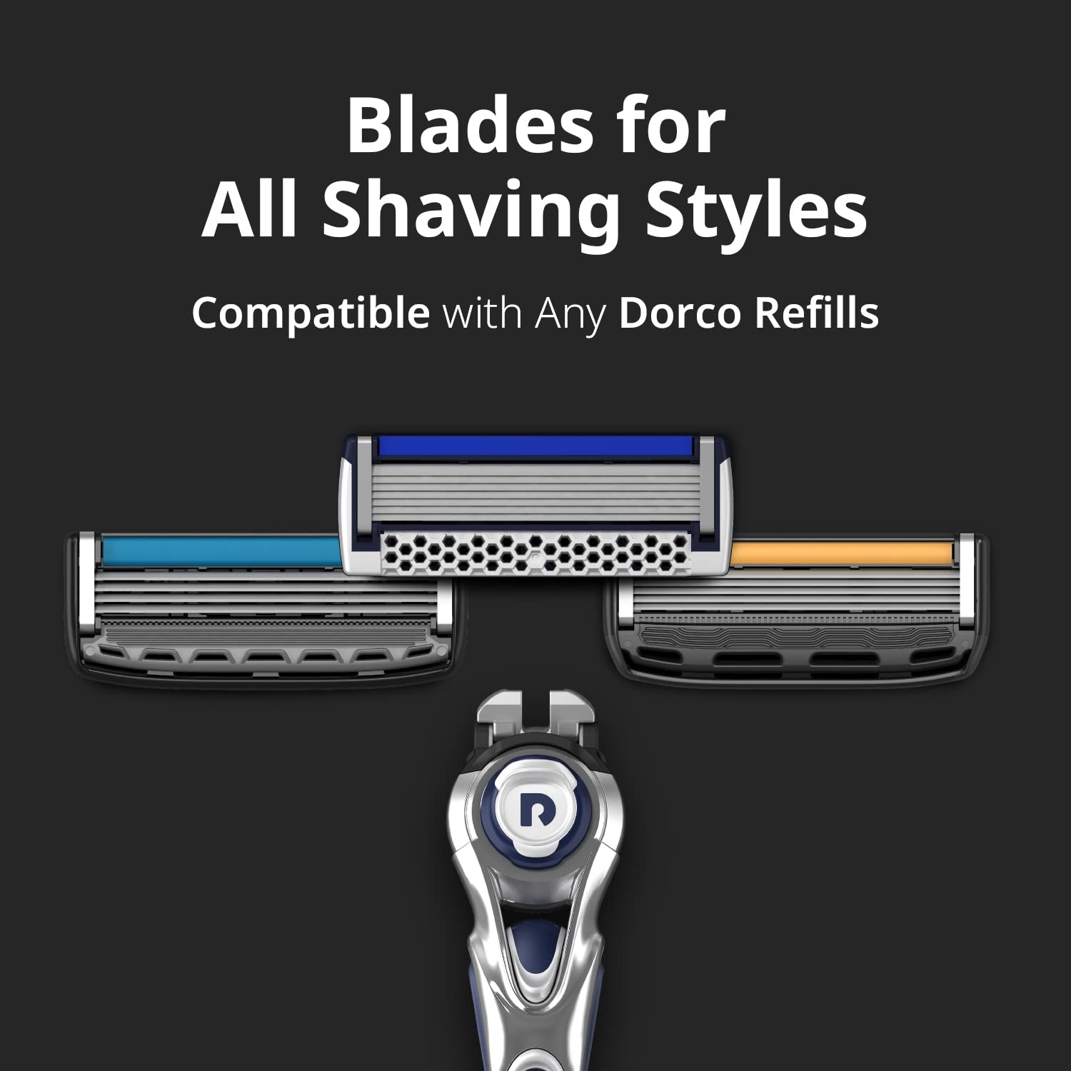 Dorco Pace 7 long-lasting shave depiction suggests all-day smoothness across skin types.