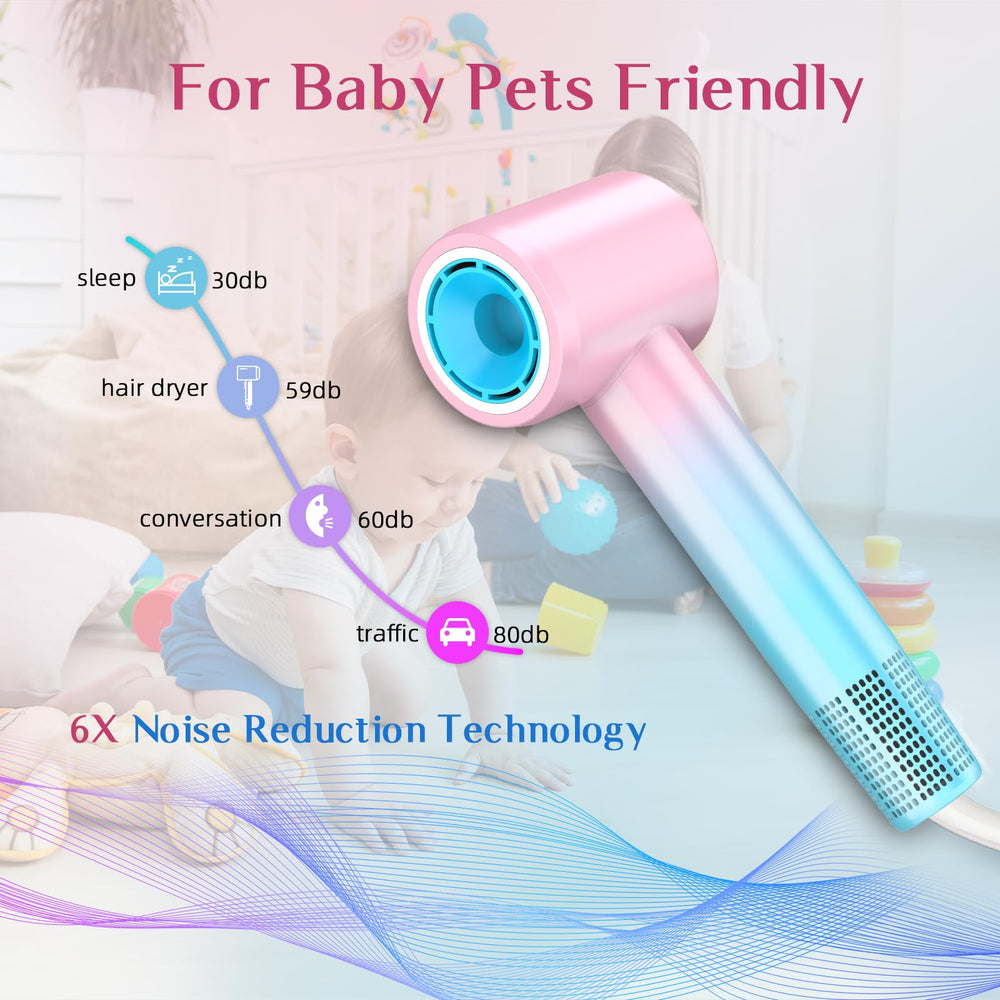 DORISILK Ionic Hair Dryer demonstrates quiet operation and reduced noise.