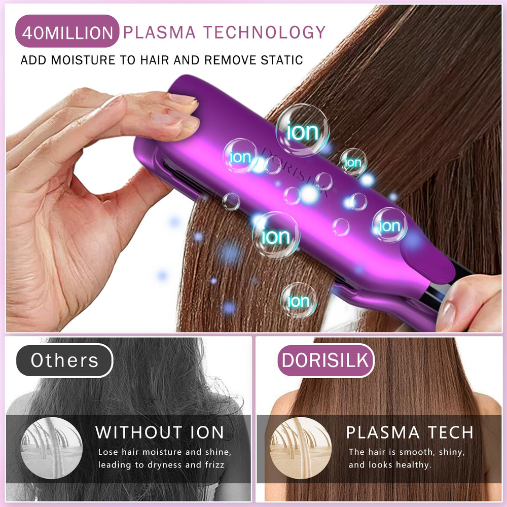 Dorisilk temperature control panel with digital readout for precise styling