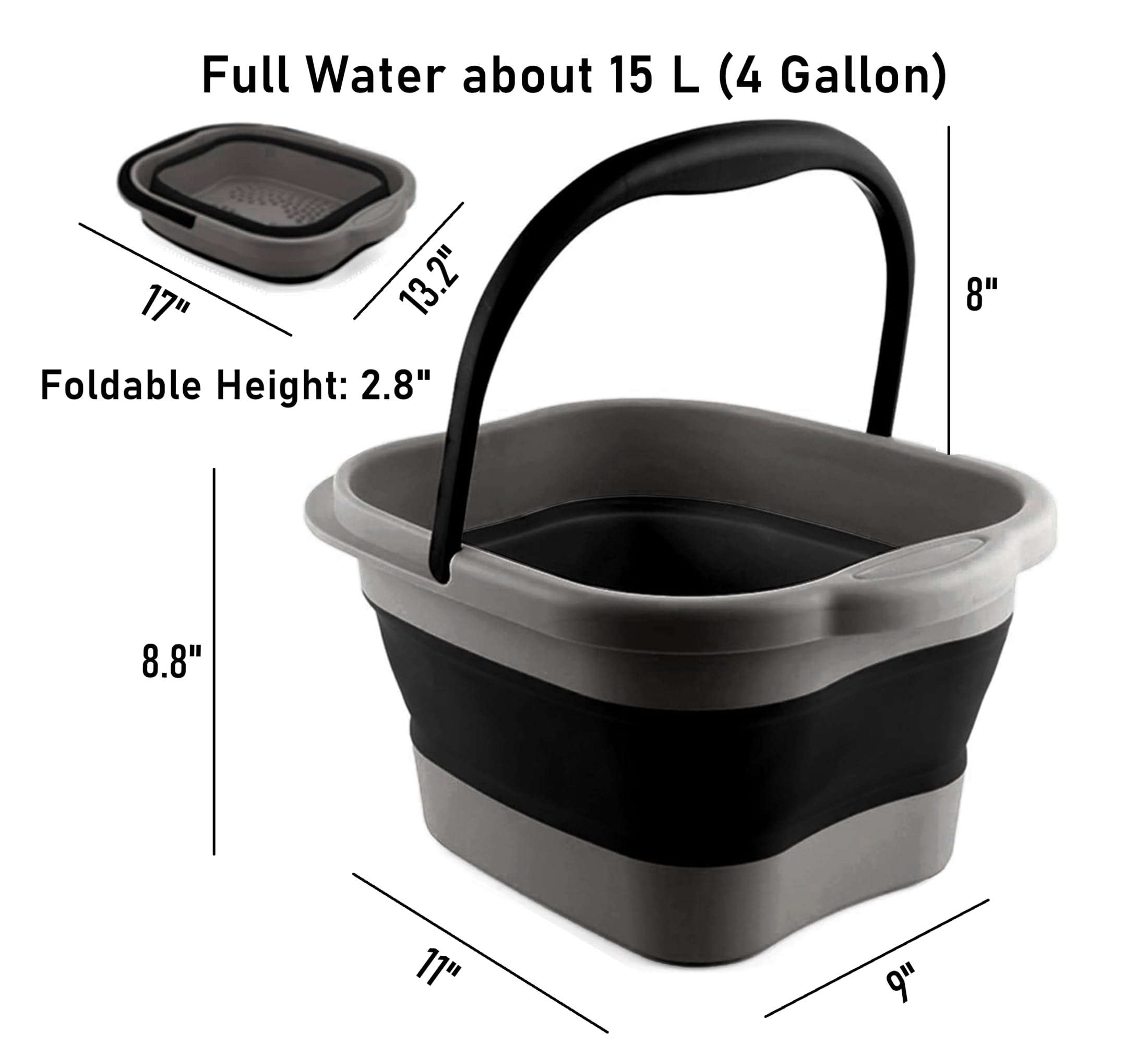 DoroSun collapsible foot tub opened as a basin for a relaxing soak.