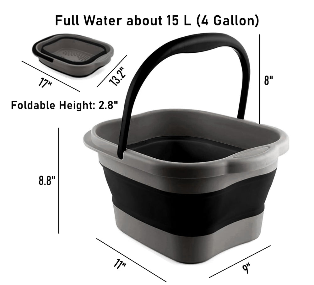 DoroSun collapsible foot tub opened as a basin for a relaxing soak.