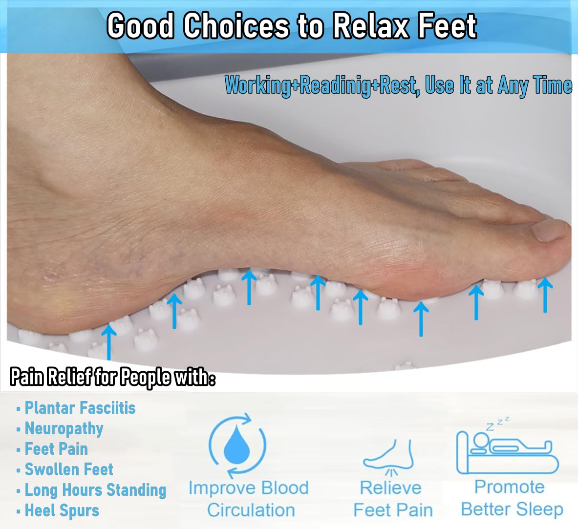 DoroSun foot bath brush bottom clean indicates easy maintenance.