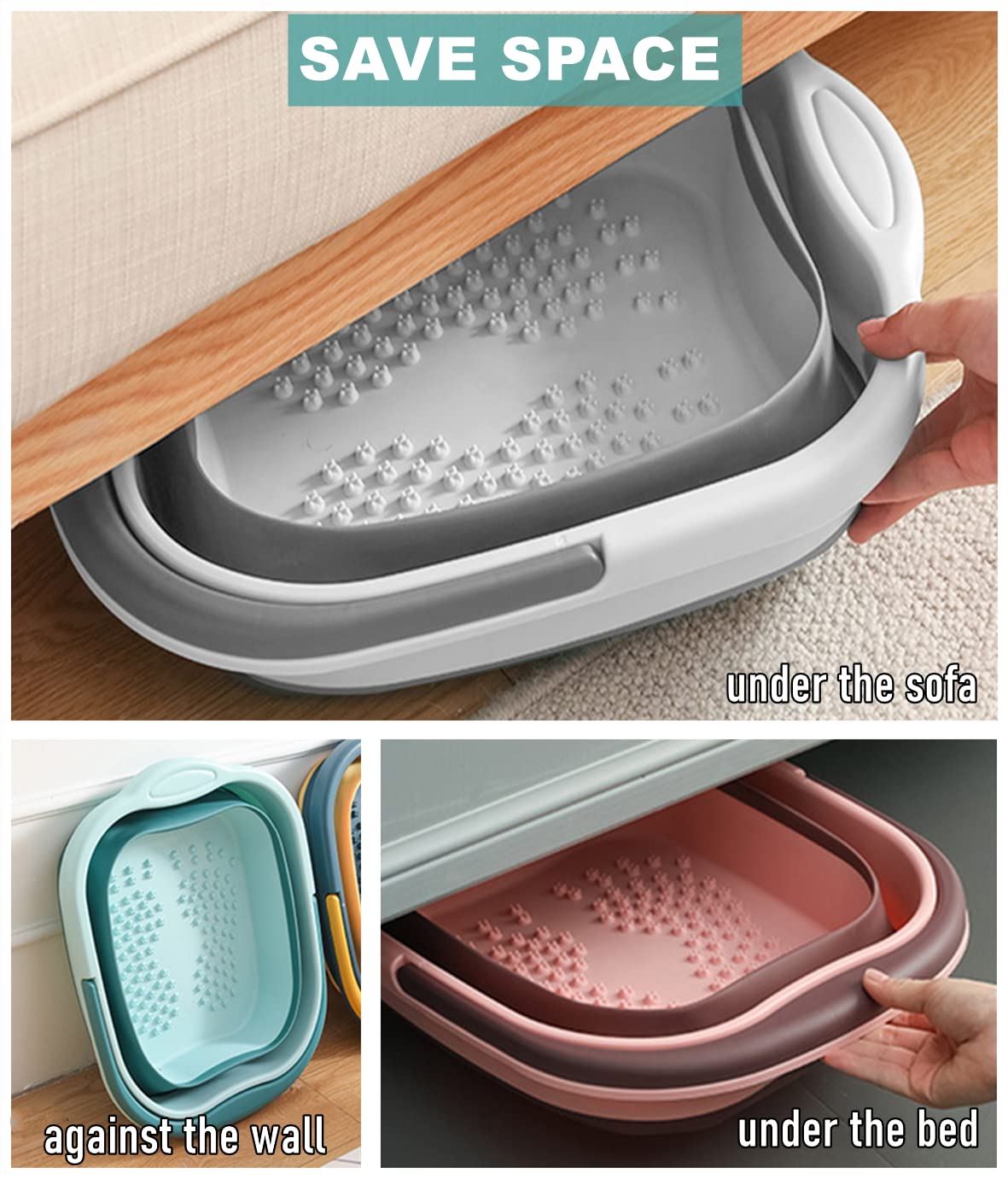 DoroSun foot spa massager nodes inside illustrate targeted foot relaxation.