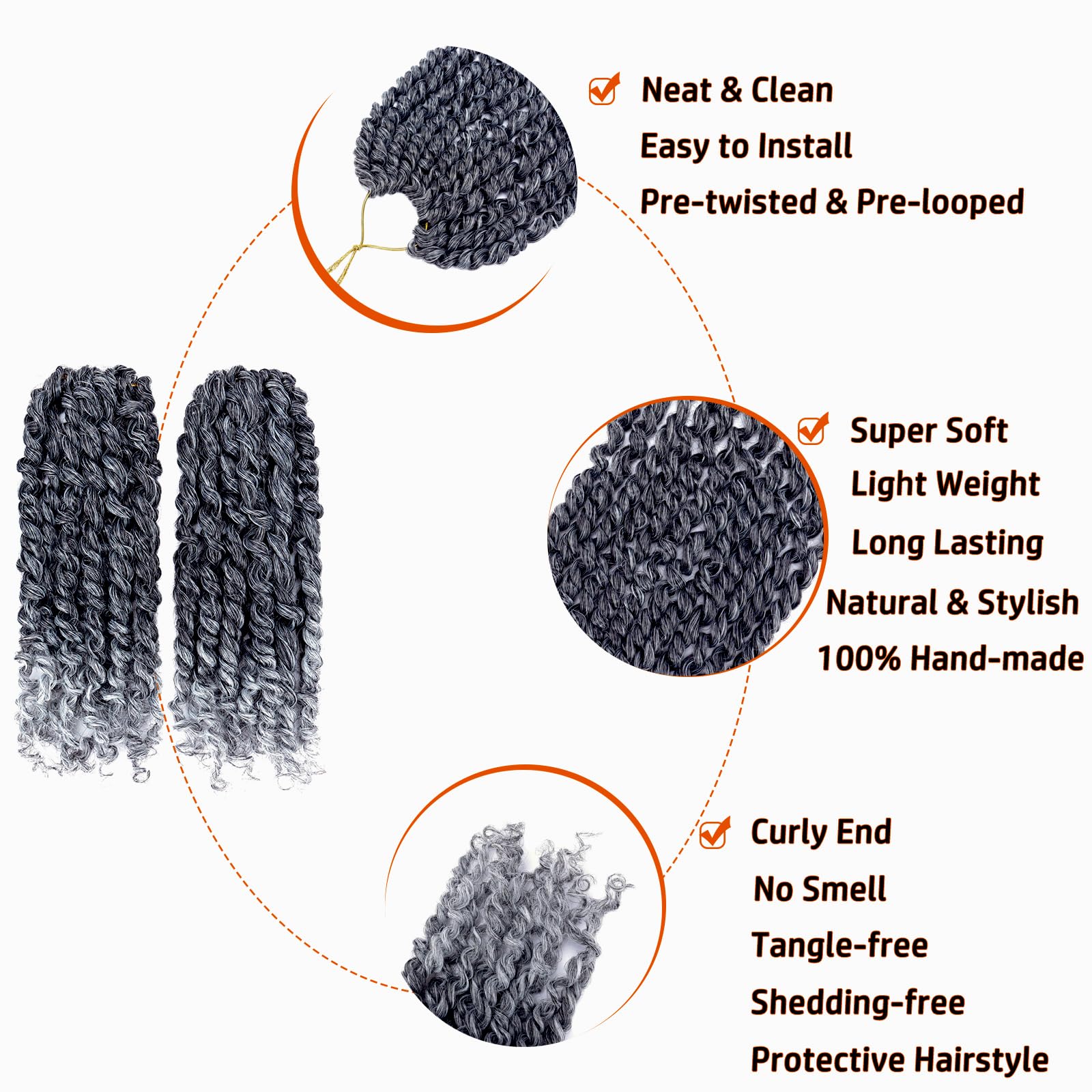 Dorsanee crochet needle and rings included for convenient, precise installation.