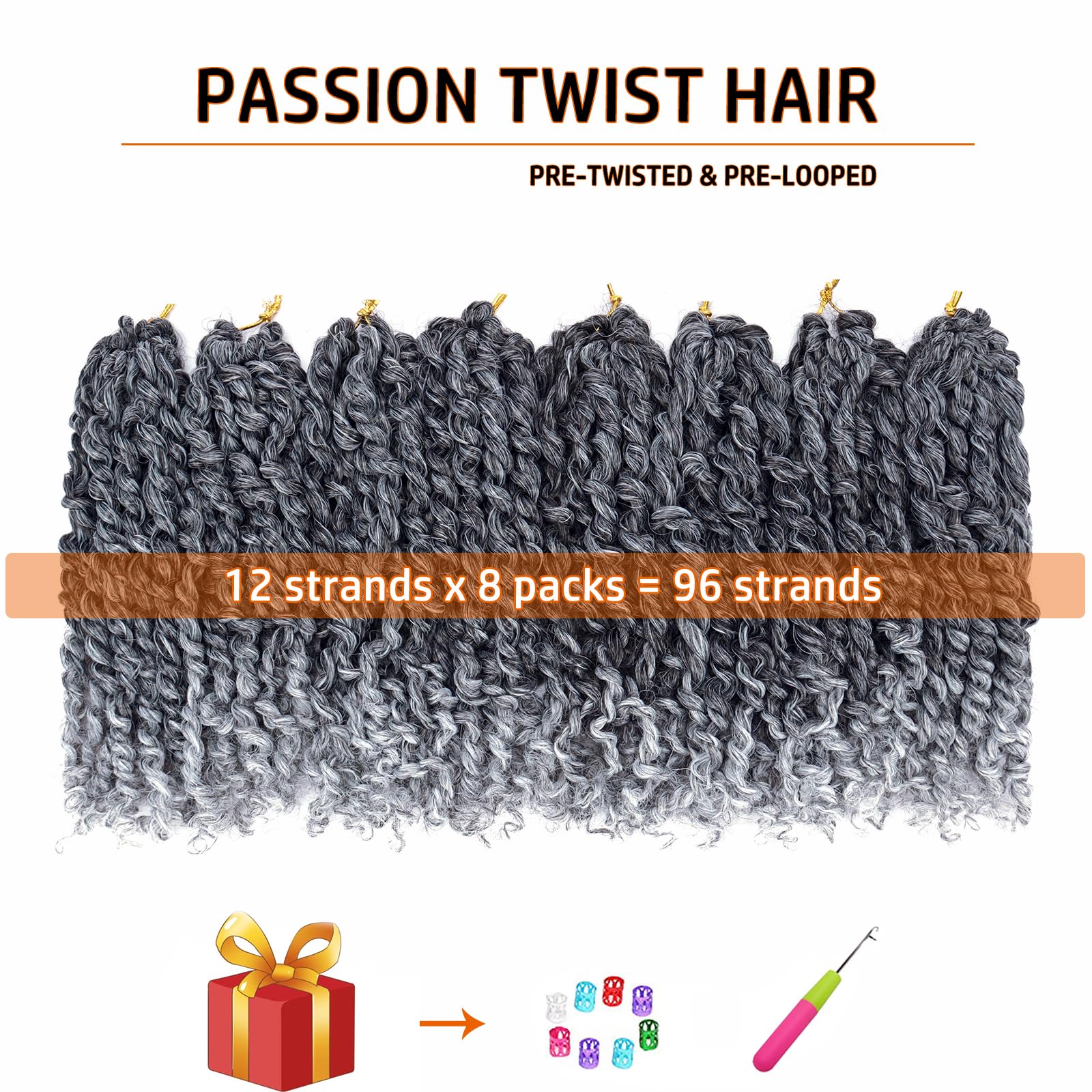 Dorsanee passion twist color 1B gray provides versatile, everyday wear.